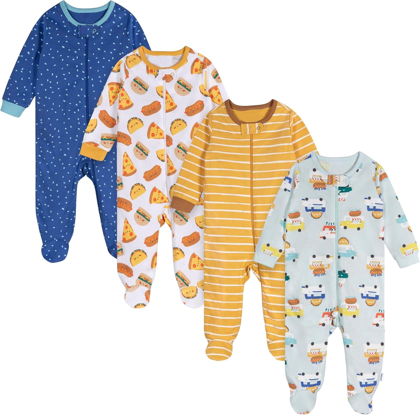 Baby-Boys 4-Pack Sleep 'N Play Footies