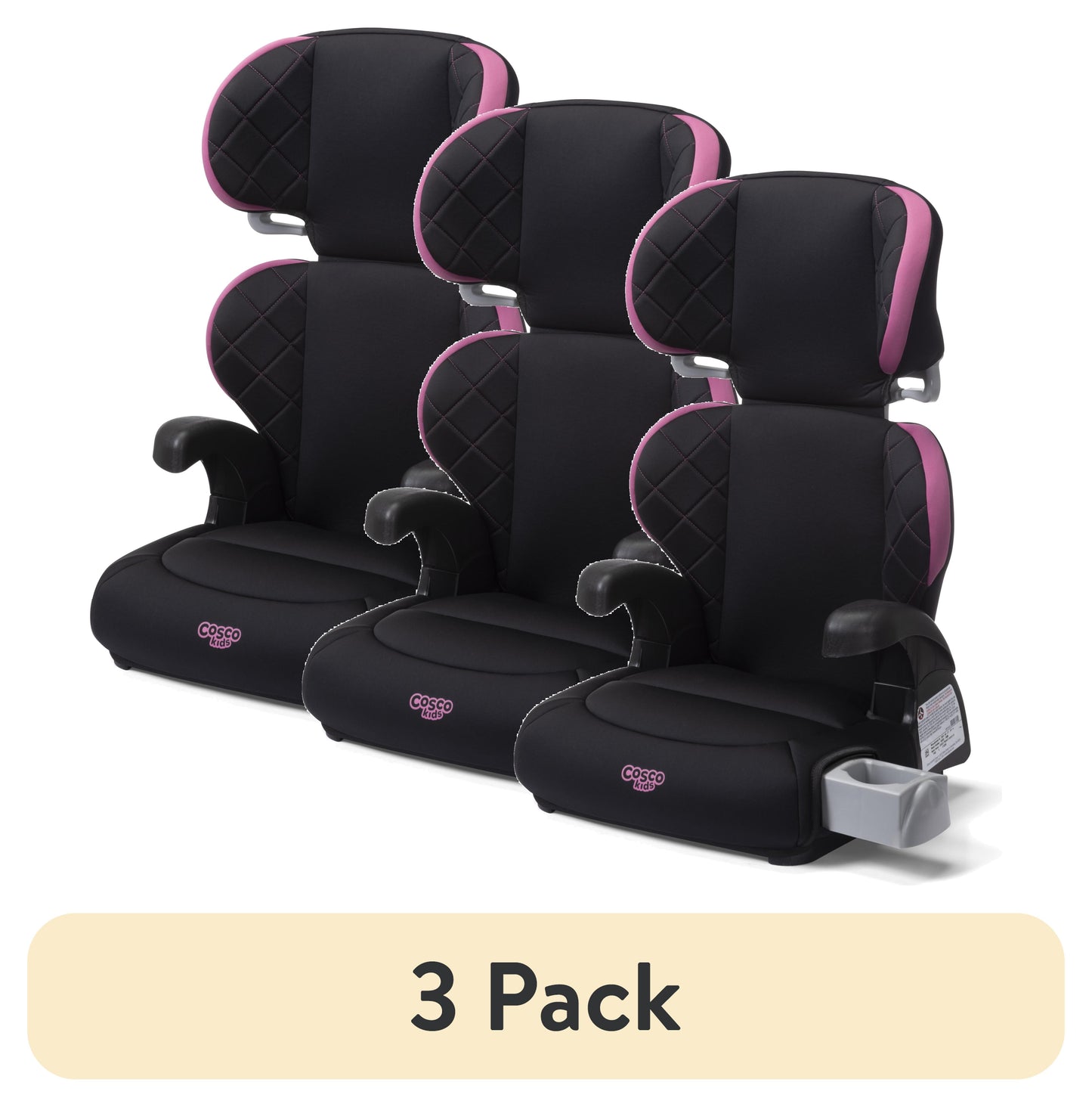 Toddler Trend Belt-Positioning Booster Car Seat, Unisex Single or 3 Pack