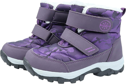 Kids Snow Boots Boys Winter Warm Waterproof Outdoor Slip Resistant Cold Weather Shoes (Toddler/Little Kid/Big Kid)