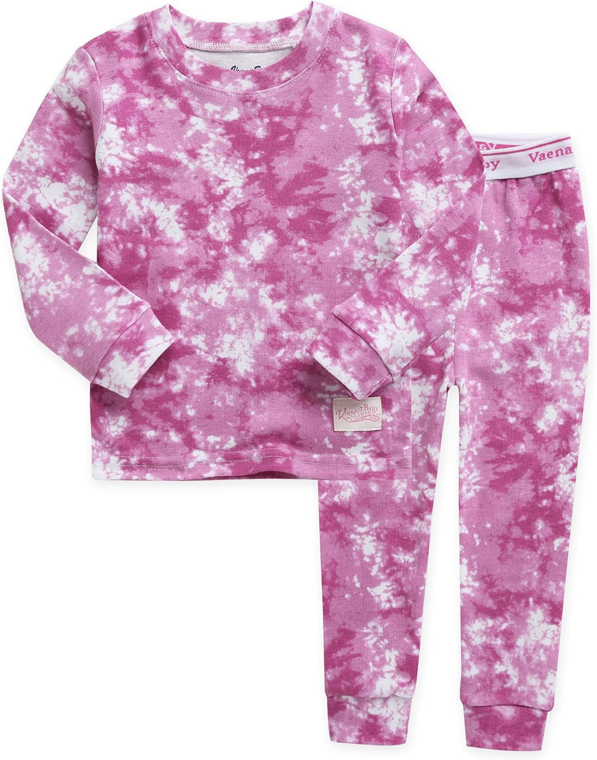 12M-12Y Toddler Kids Boys Girls 100% Cotton Marbling Tie-dye Sung Fit Sleepwear Pajamas 2Pcs Pjs Set