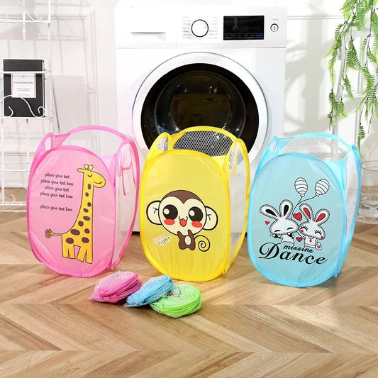 Dirty Clothes Folding Basket Household Children's Toy Storage (Random)