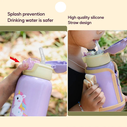 500ml Thermos Bottle Cute Children's Thermal Water Bottle