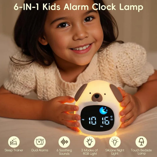 Kids Puppy-Shape Toddler Sleep Training Clock