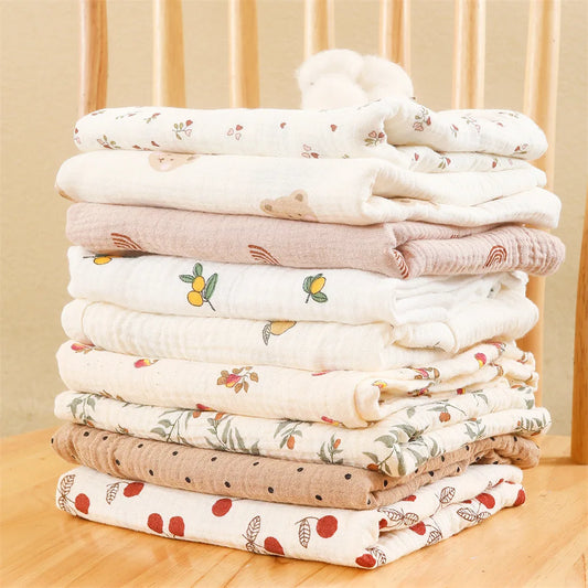Cotton Swaddle Blanket Baby Floral Print