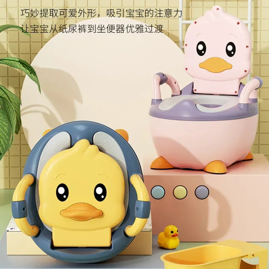 Baby Potty Training Seat Cartoon Duck Type Soft Hard Cushion Clamshell