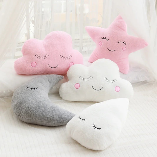 Stuffed Cloud Moon Star Plush Pillow Soft Cushion Toys