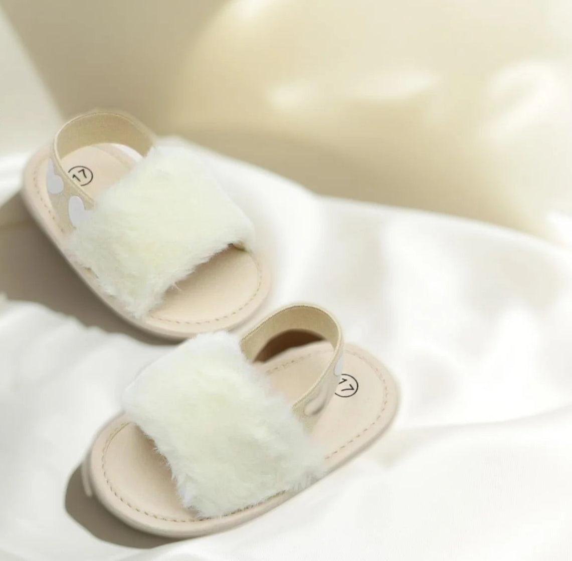 Breathable Front Cute Plush Baby Girl Shoes