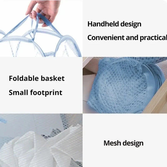 Mesh Folding Laundry Storage Basket
