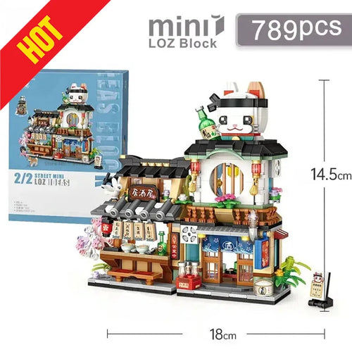 Loz Architecture Street Shop Izakaya Moc Building Blocks Store