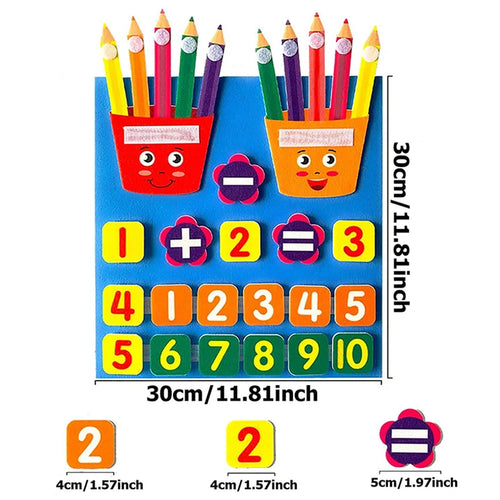 Puzzle Felt Early Education Toys Palm/Pencil Digital Learning Board