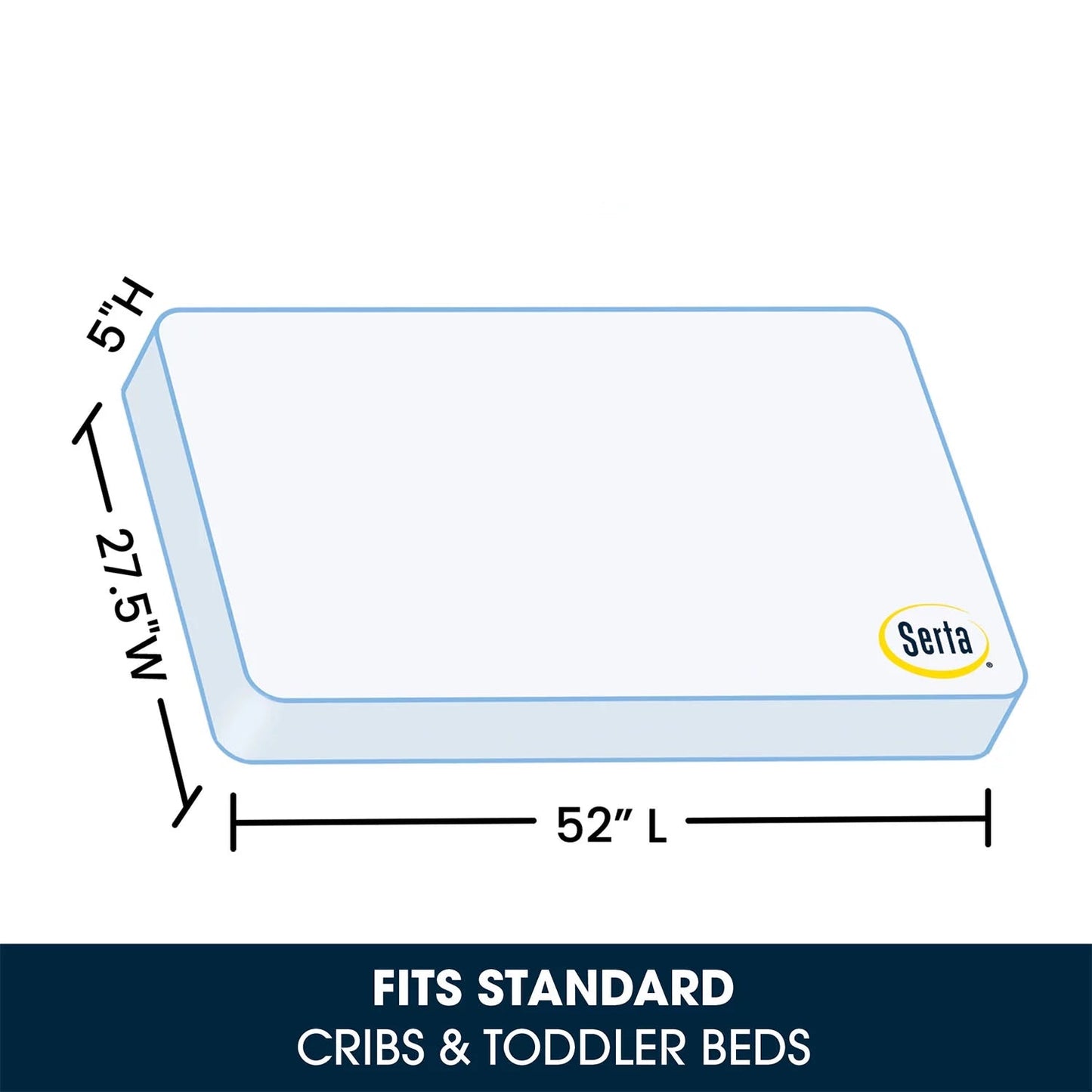 Sertapedic Bloom Toddler Mattress, Sustainably Sourced Fiber Core, GREENGUARD Gold Certified