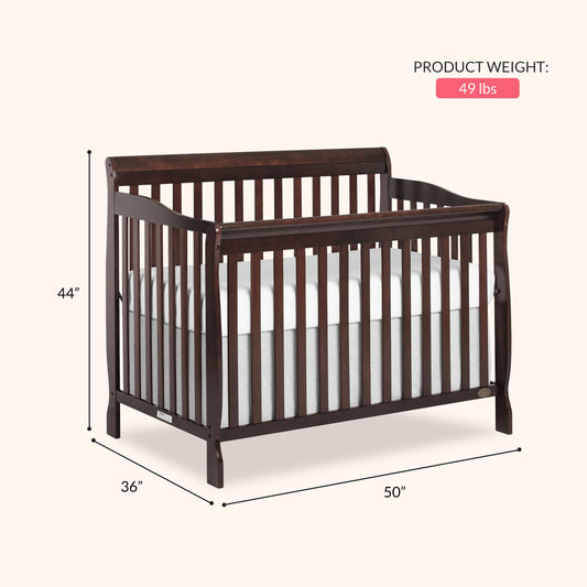 Ashton 5-In-1 Convertible Crib, Mattress Sold Separately, Greenguard Gold and JPMA Certified