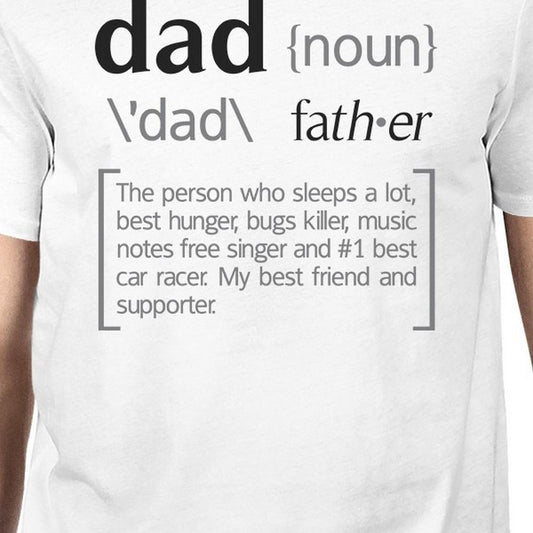 Dad Noun White Cotton Tee
