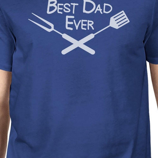 Best Dad Blue Graphic Tee For Barbeque