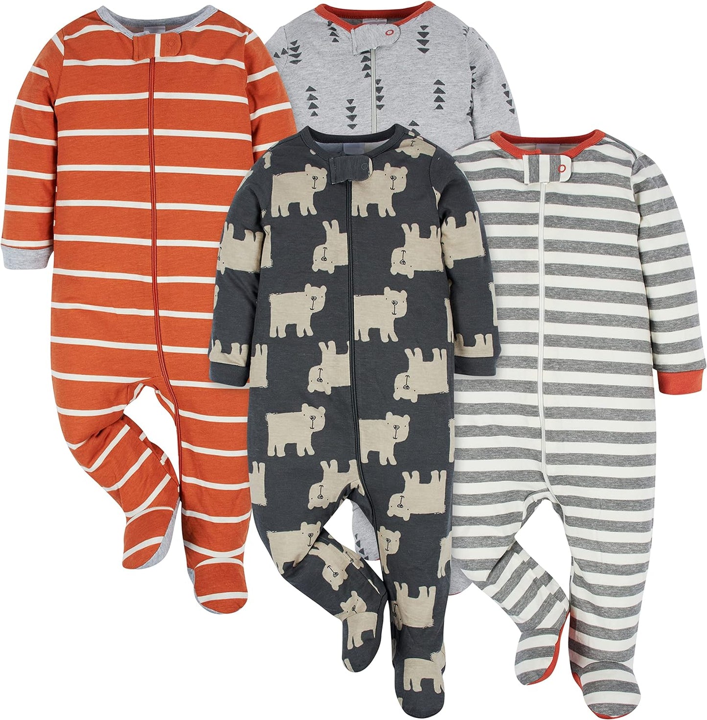 Baby-Boys 4-Pack Sleep 'N Play Footies