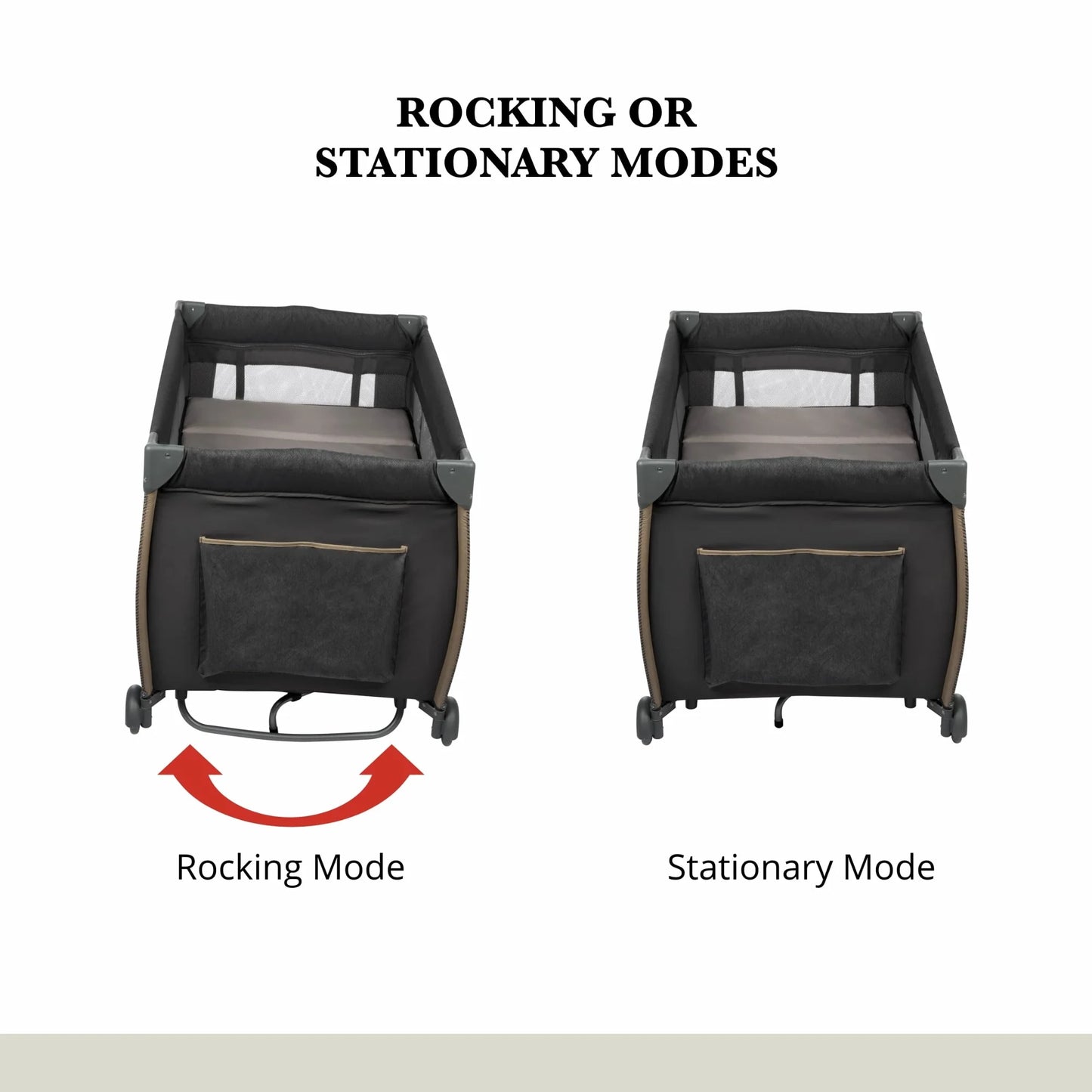 Play Yard with Full Size Rocking Bassinet, Castle Point