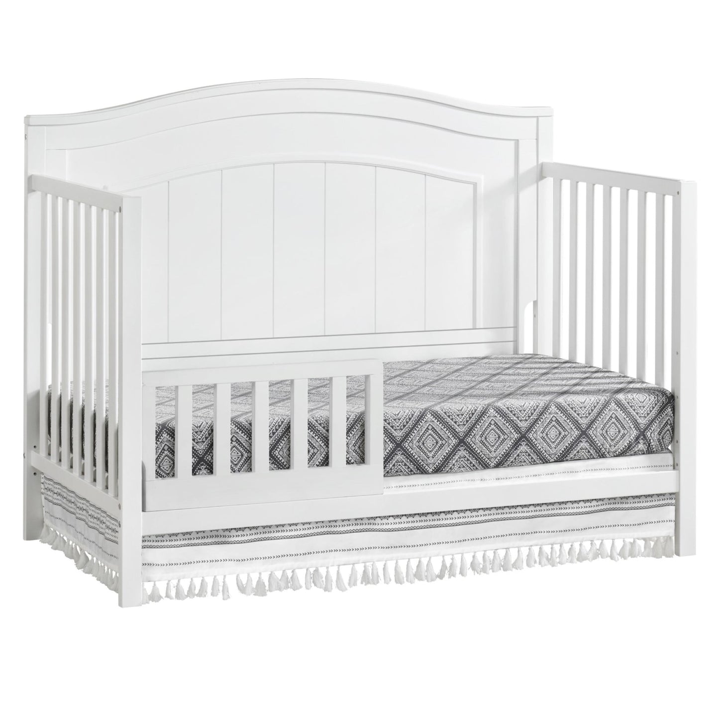 North Bay 4-In-1 Convertible Crib, Snow White, GREENGUARD Gold Certified, Wooden Crib