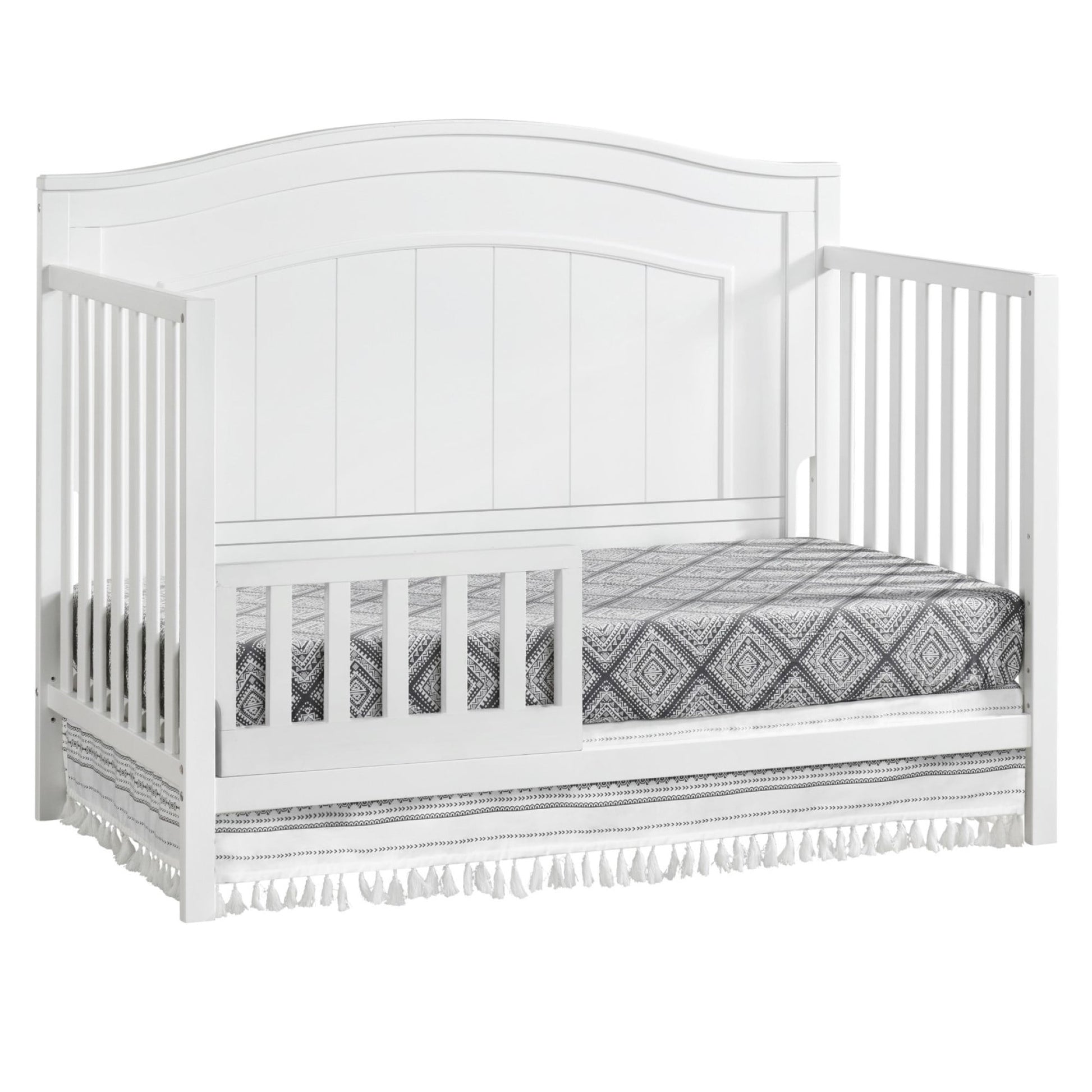North Bay 4-In-1 Convertible Crib, Snow White, GREENGUARD Gold Certified, Wooden Crib