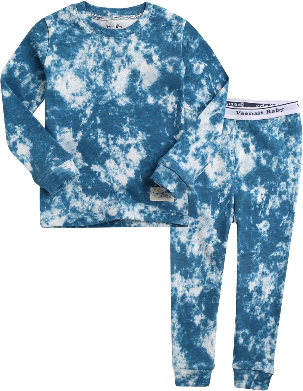 12M-12Y Toddler Kids Boys Girls 100% Cotton Marbling Tie-dye Sung Fit Sleepwear Pajamas 2Pcs Pjs Set