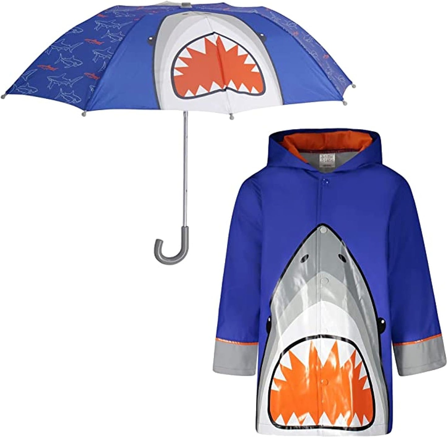 Kids Umbrella & Rain Coats Set - for Girls and Boys 3-9Y  