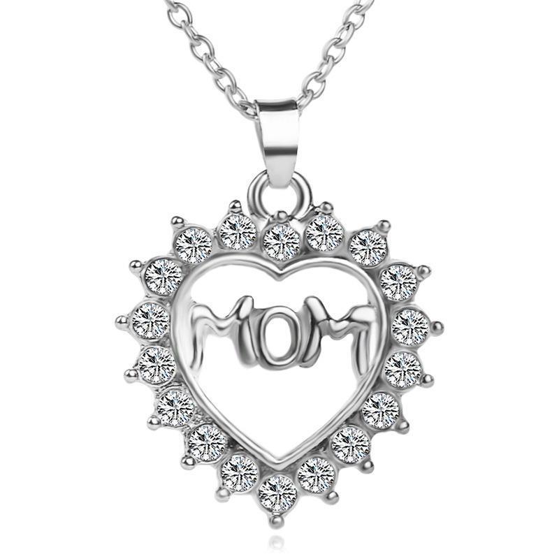 Love Accessories Heart Shaped MOM Pattern Alloy Pendant