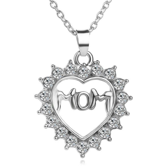 Love Accessories Heart Shaped MOM Pattern Alloy Pendant