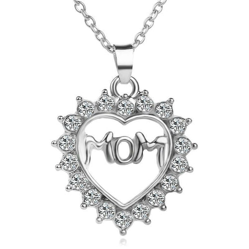 Love Accessories Heart Shaped MOM Pattern Alloy Pendant