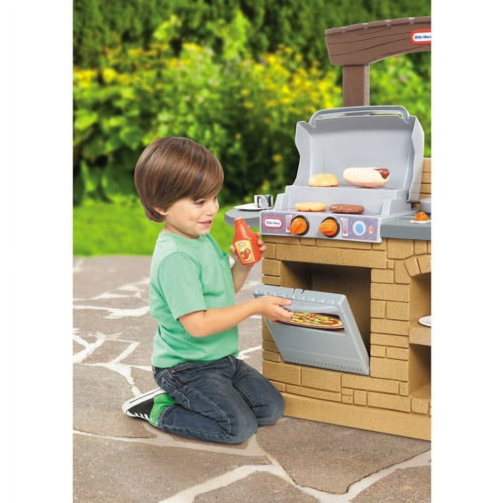 Cook 'N Play 12-Piece BBQ Playset with Oven, Tan, for Ages 3 to 5 Years