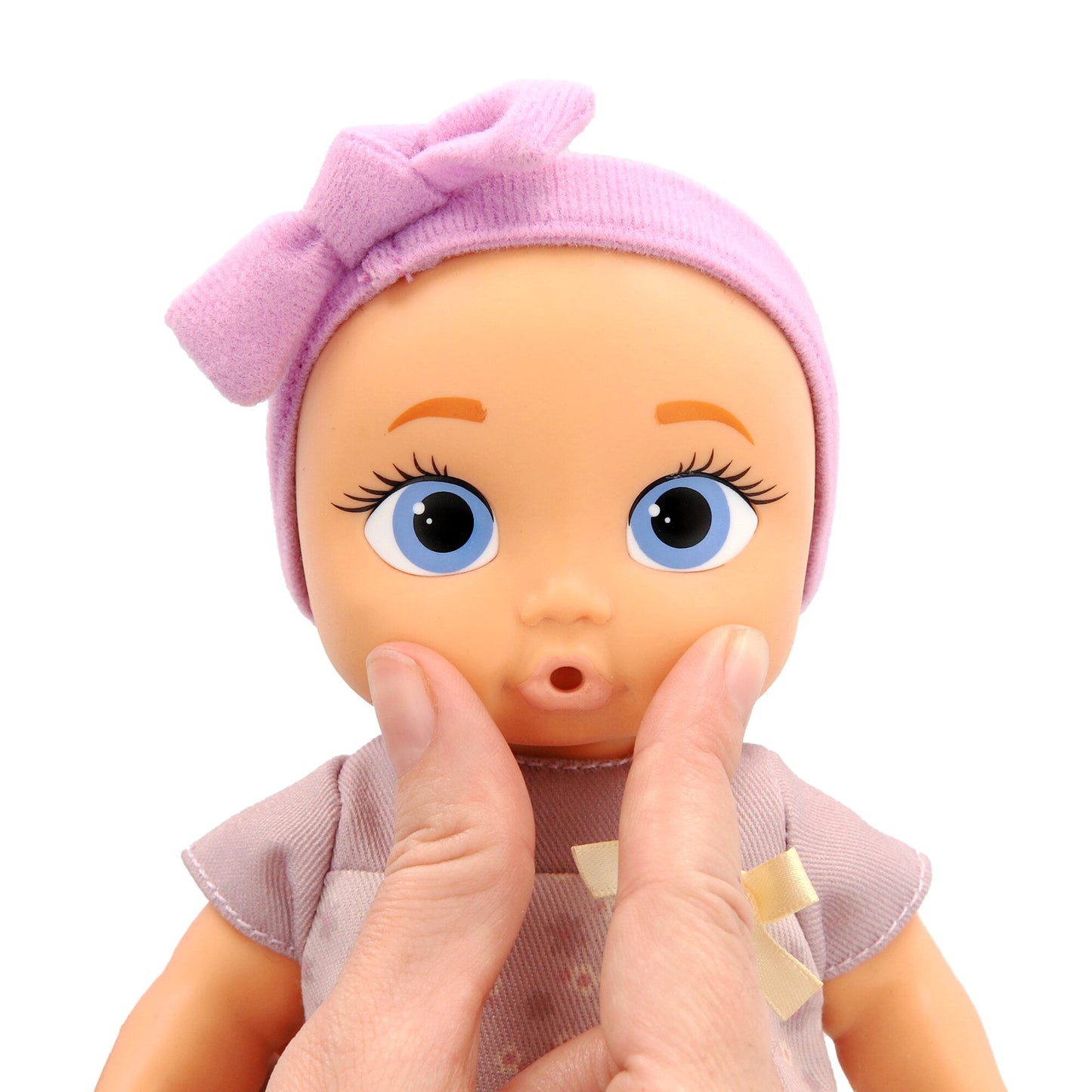 Mini Jessie Realistic Doll, Soft Skin, Lilac Outfit, 9-Inch Tall,18M+