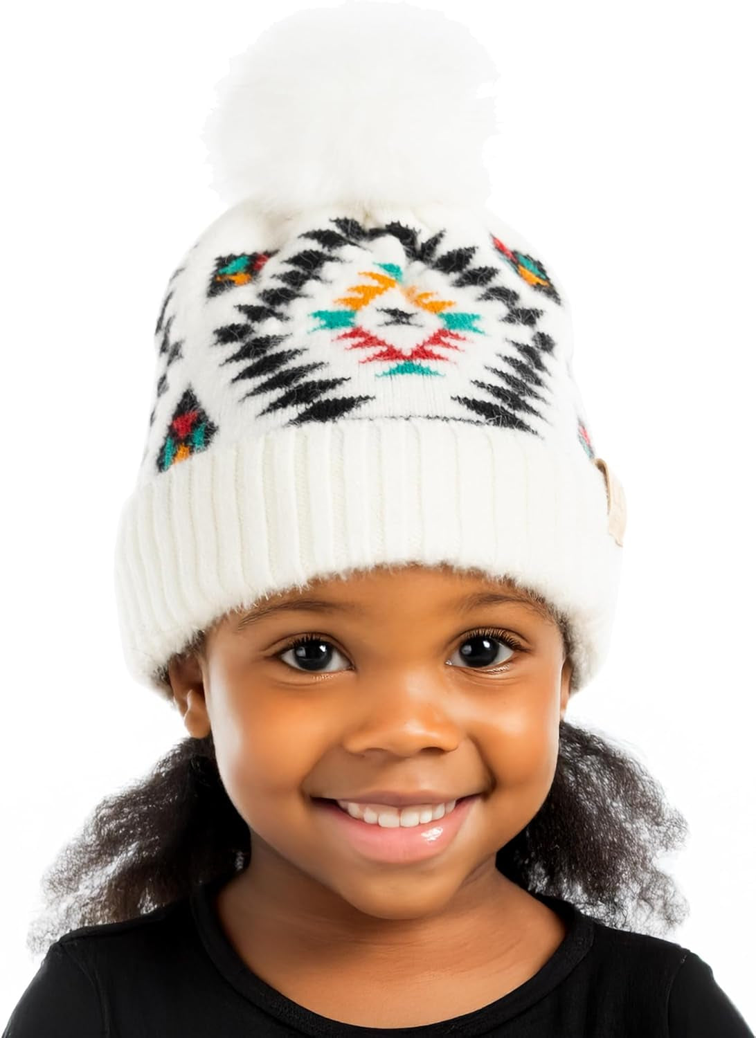 Cozy Toddler Cable Knit Pom Beanie - Warm Winter Hat for Kids
