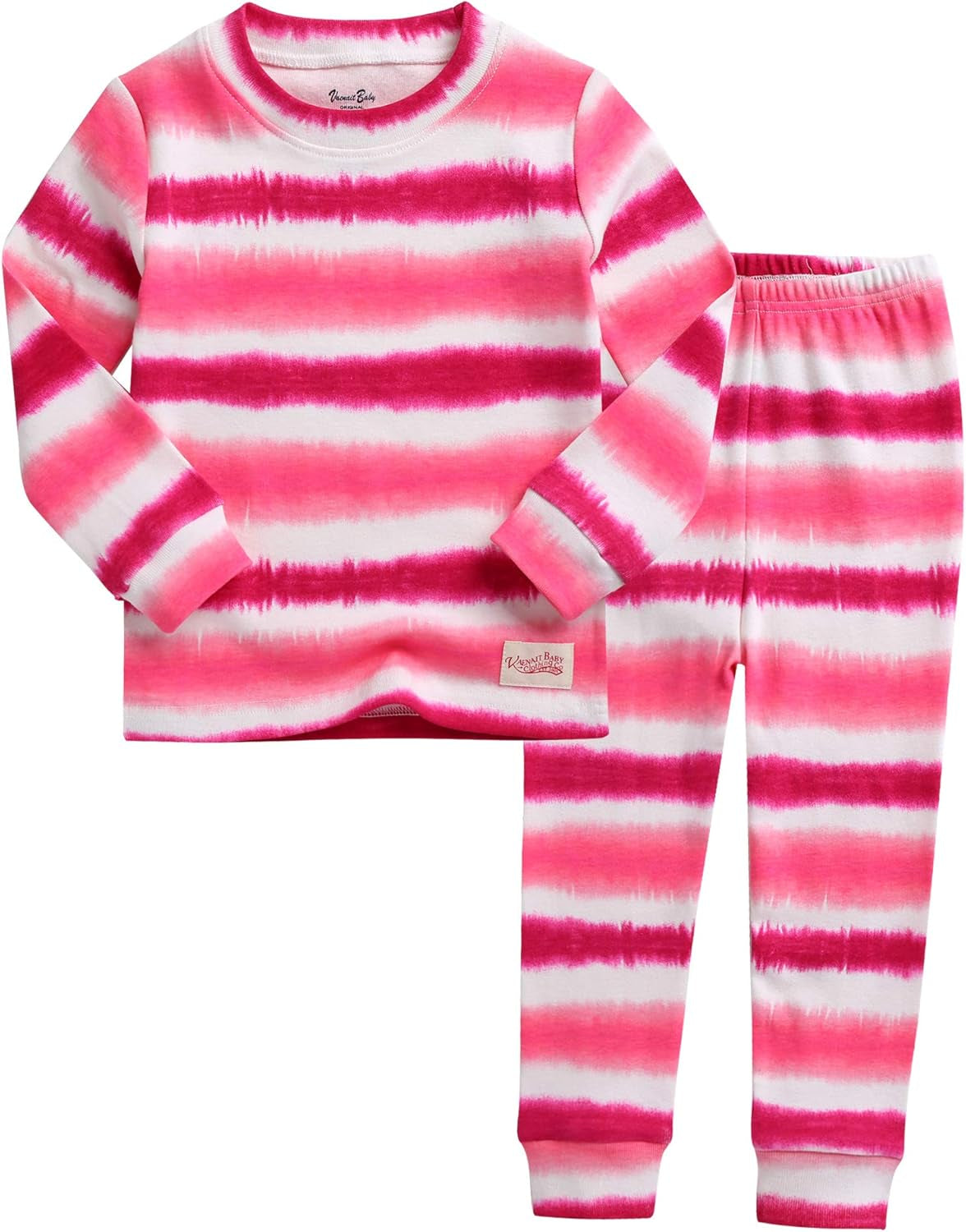 12M-12Y Toddler Kids Boys Girls 100% Cotton Marbling Tie-dye Sung Fit Sleepwear Pajamas 2Pcs Pjs Set