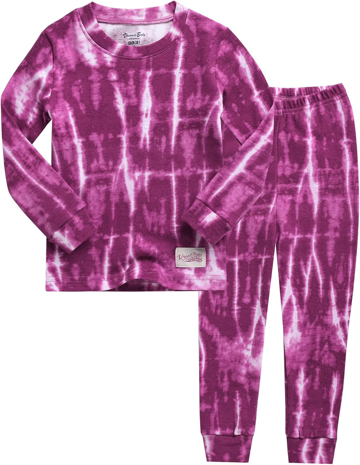 12M-12Y Toddler Kids Boys Girls 100% Cotton Marbling Tie-dye Sung Fit Sleepwear Pajamas 2Pcs Pjs Set