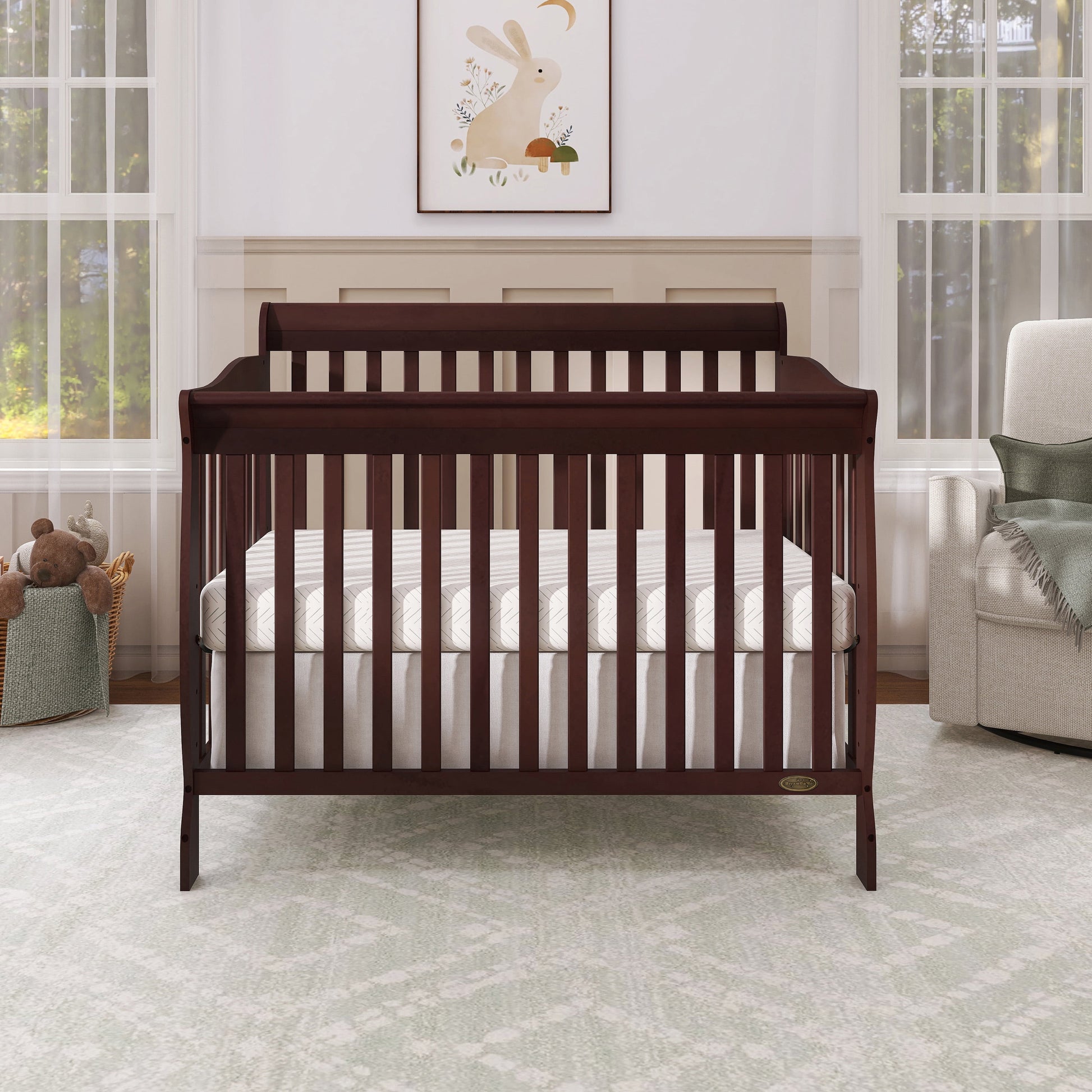 Ashton 5-In-1 Convertible Crib, Mattress Sold Separately, Greenguard Gold and JPMA Certified