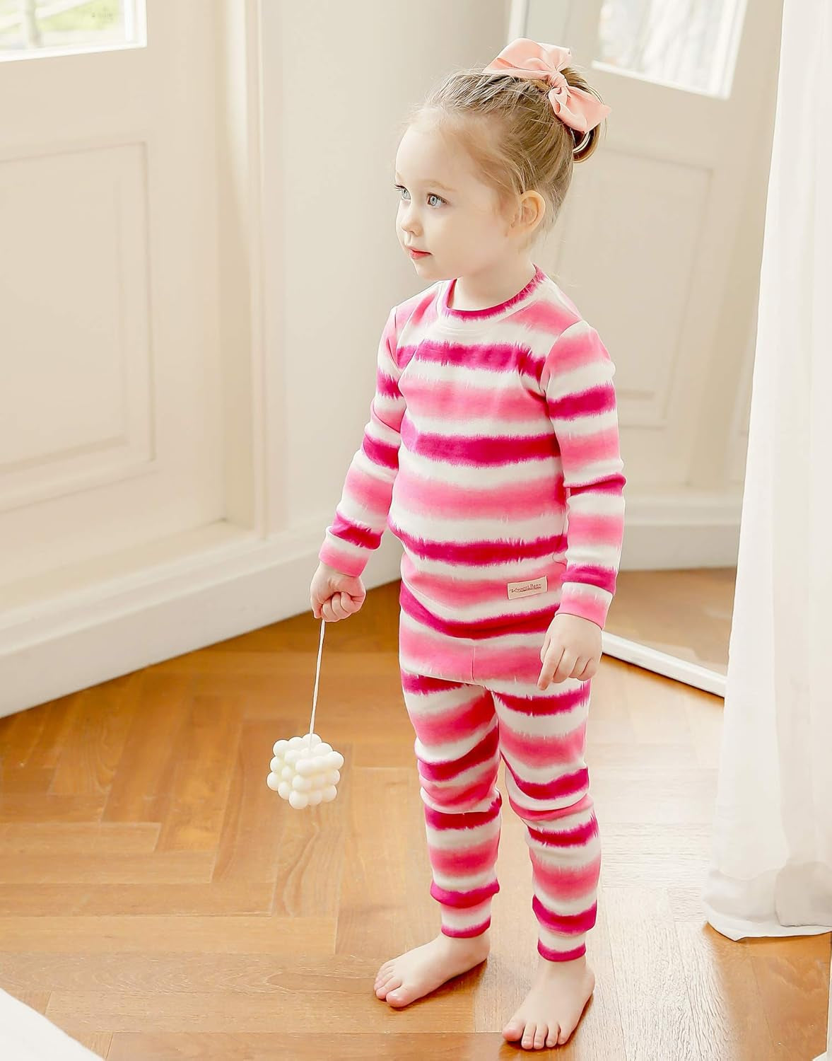 12M-12Y Toddler Kids Boys Girls 100% Cotton Marbling Tie-dye Sung Fit Sleepwear Pajamas 2Pcs Pjs Set