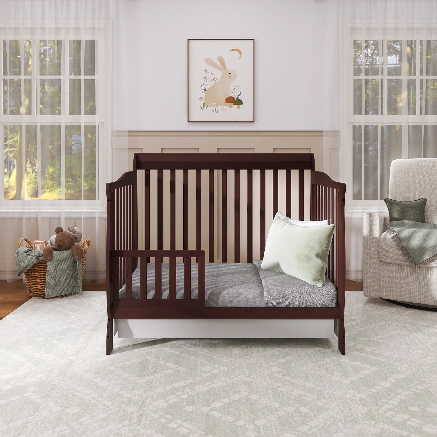 Ashton 5-In-1 Convertible Crib, Mattress Sold Separately, Greenguard Gold and JPMA Certified