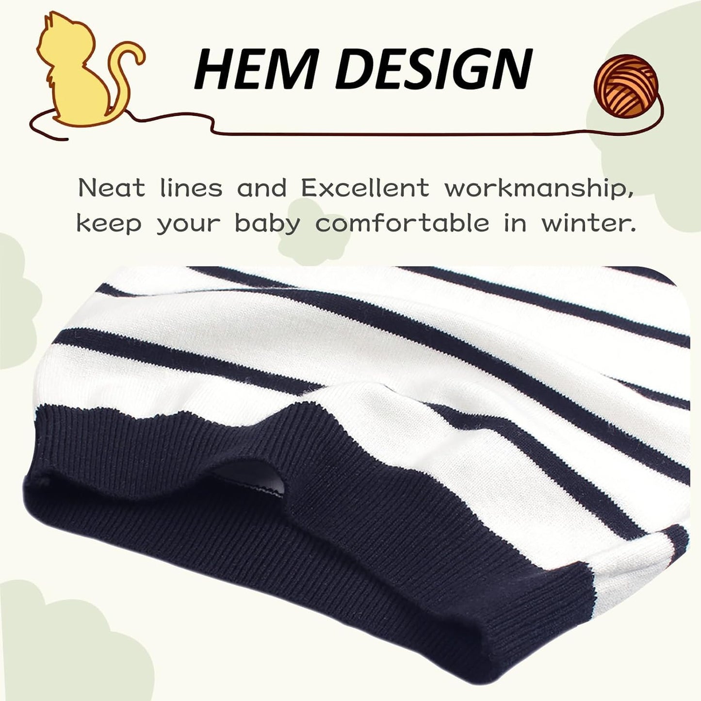  Long Sleeve Crewneck Striped Cotton Pullover Sweatshirt  1-5T