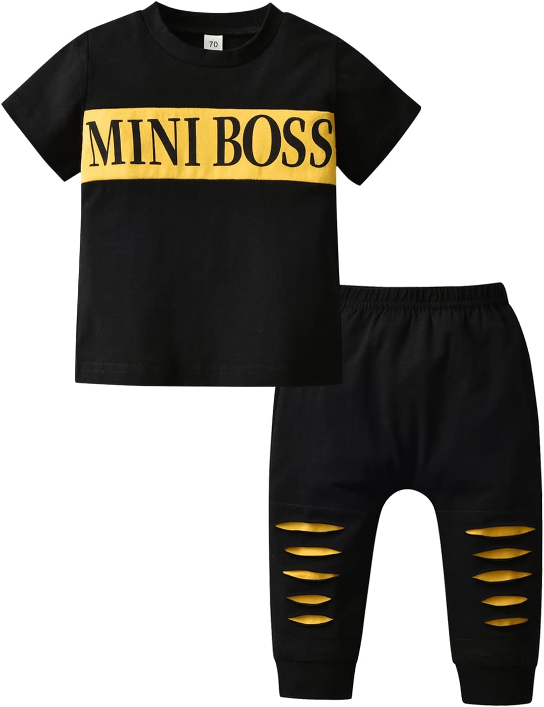 Toddler Infant Baby Boy Clothes Long Sleeve Letter Print Sweatshirt Tops + Pants 2PCS Outfit Set