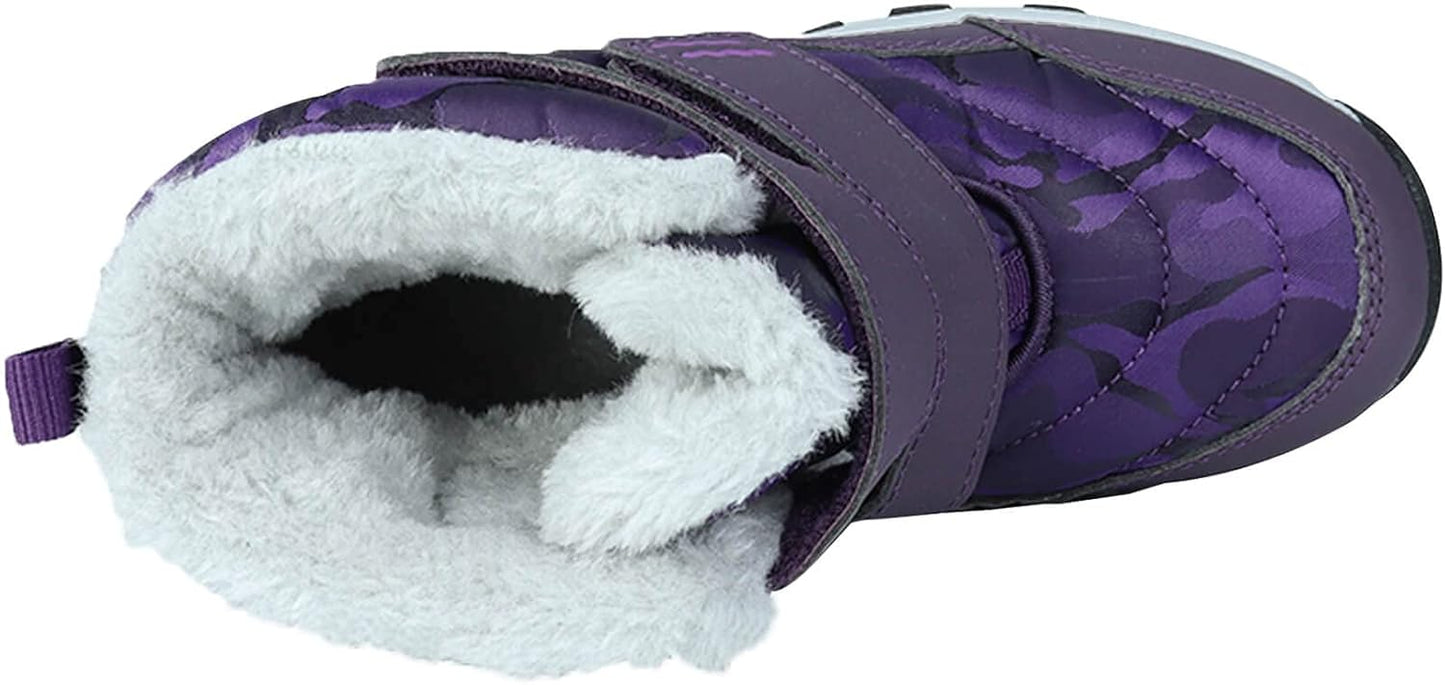 Kids Snow Boots Boys Winter Warm Waterproof Outdoor Slip Resistant Cold Weather Shoes (Toddler/Little Kid/Big Kid)