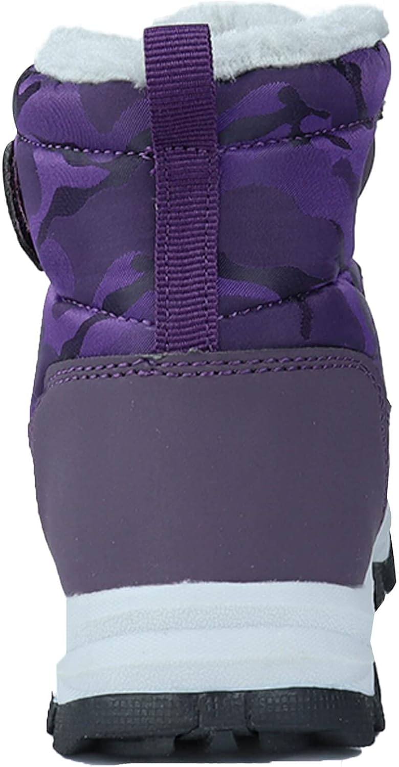 Kids Snow Boots Boys Winter Warm Waterproof Outdoor Slip Resistant Cold Weather Shoes (Toddler/Little Kid/Big Kid)