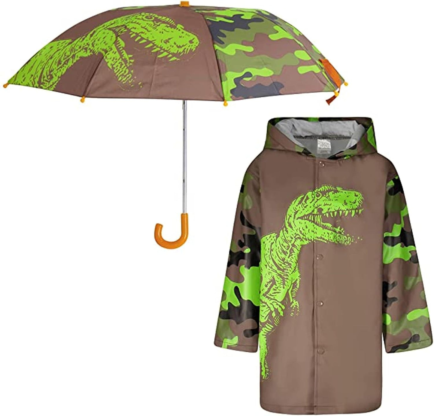 Kids Umbrella & Rain Coats Set - for Girls and Boys 3-9Y  