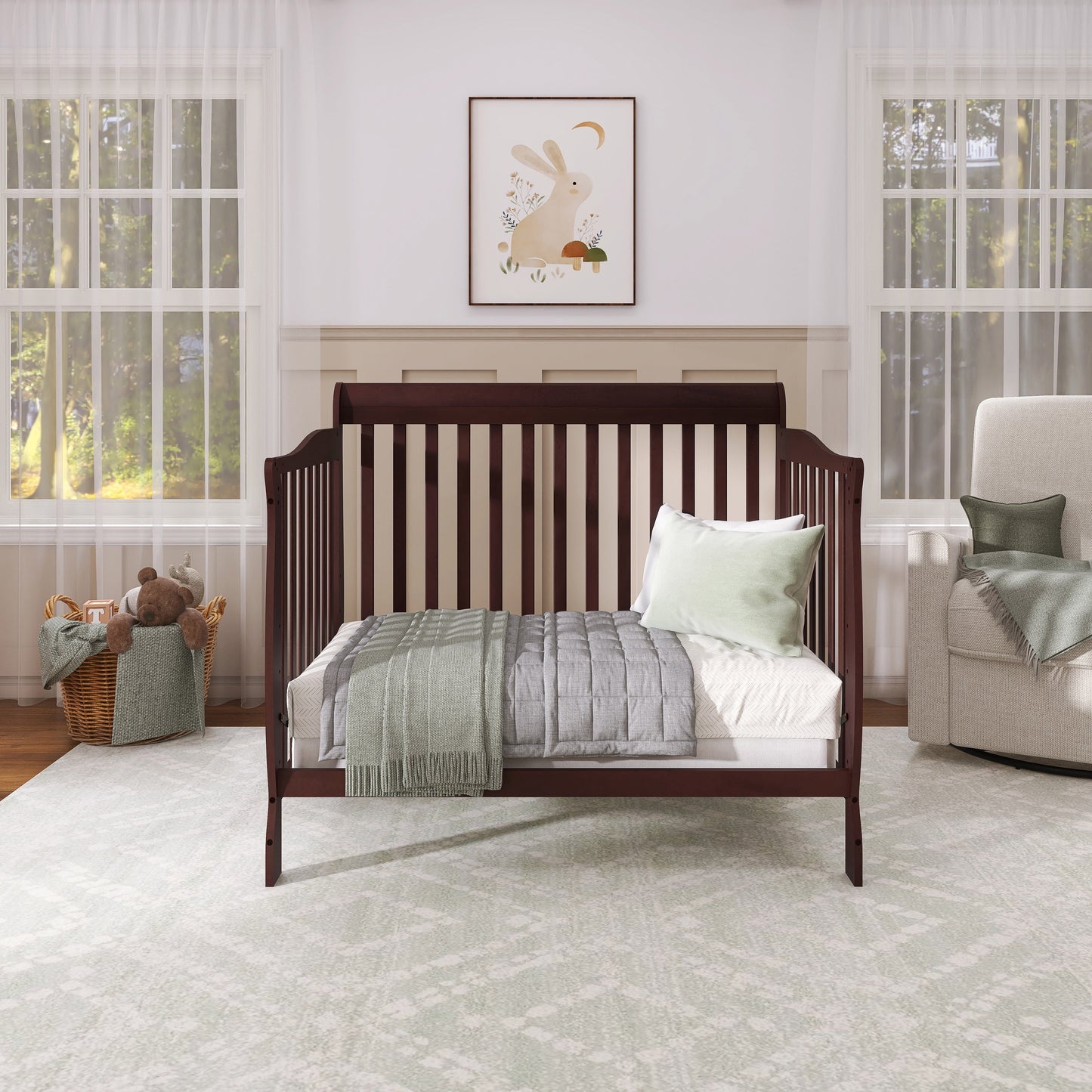 Ashton 5-In-1 Convertible Crib, Mattress Sold Separately, Greenguard Gold and JPMA Certified