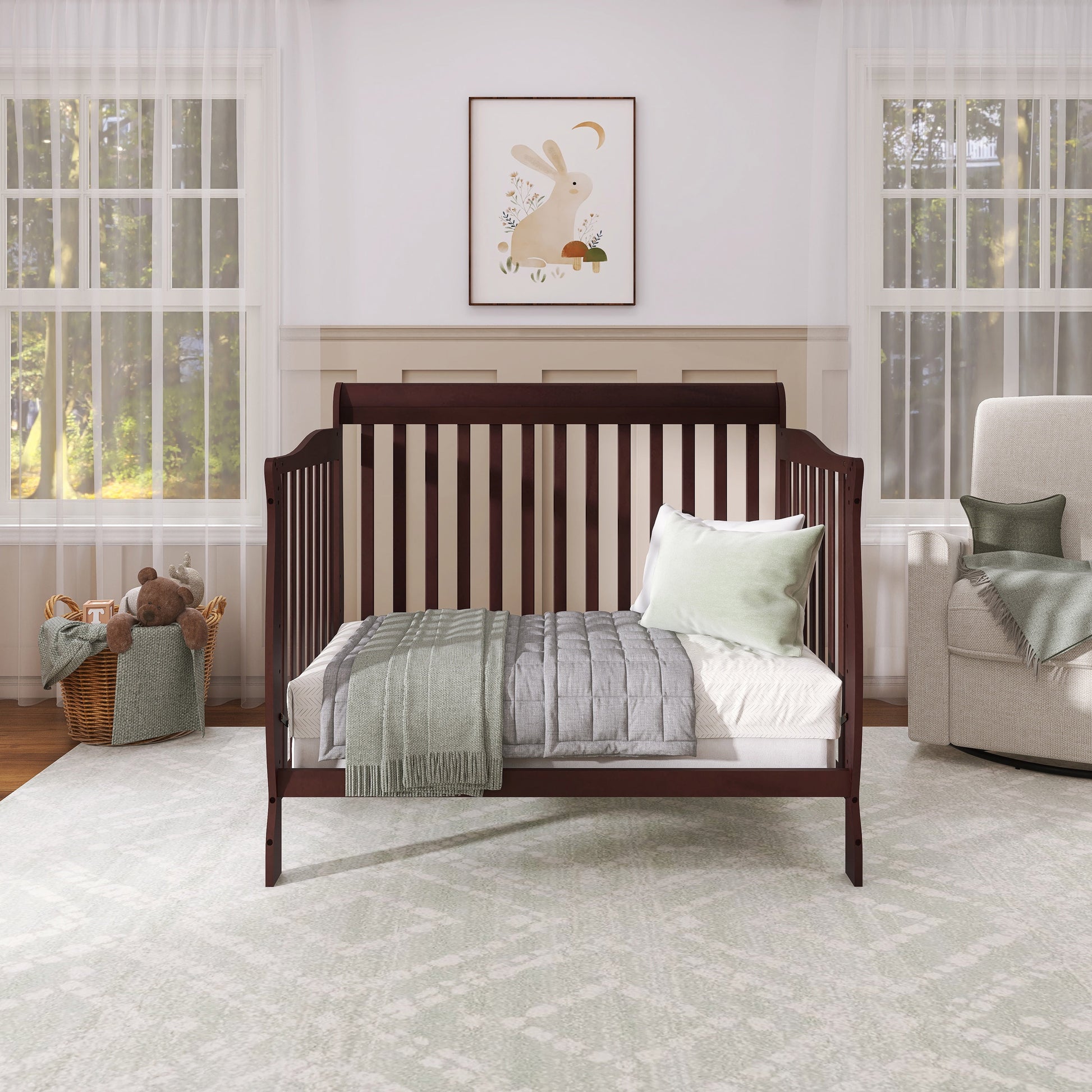 Ashton 5-In-1 Convertible Crib, Mattress Sold Separately, Greenguard Gold and JPMA Certified