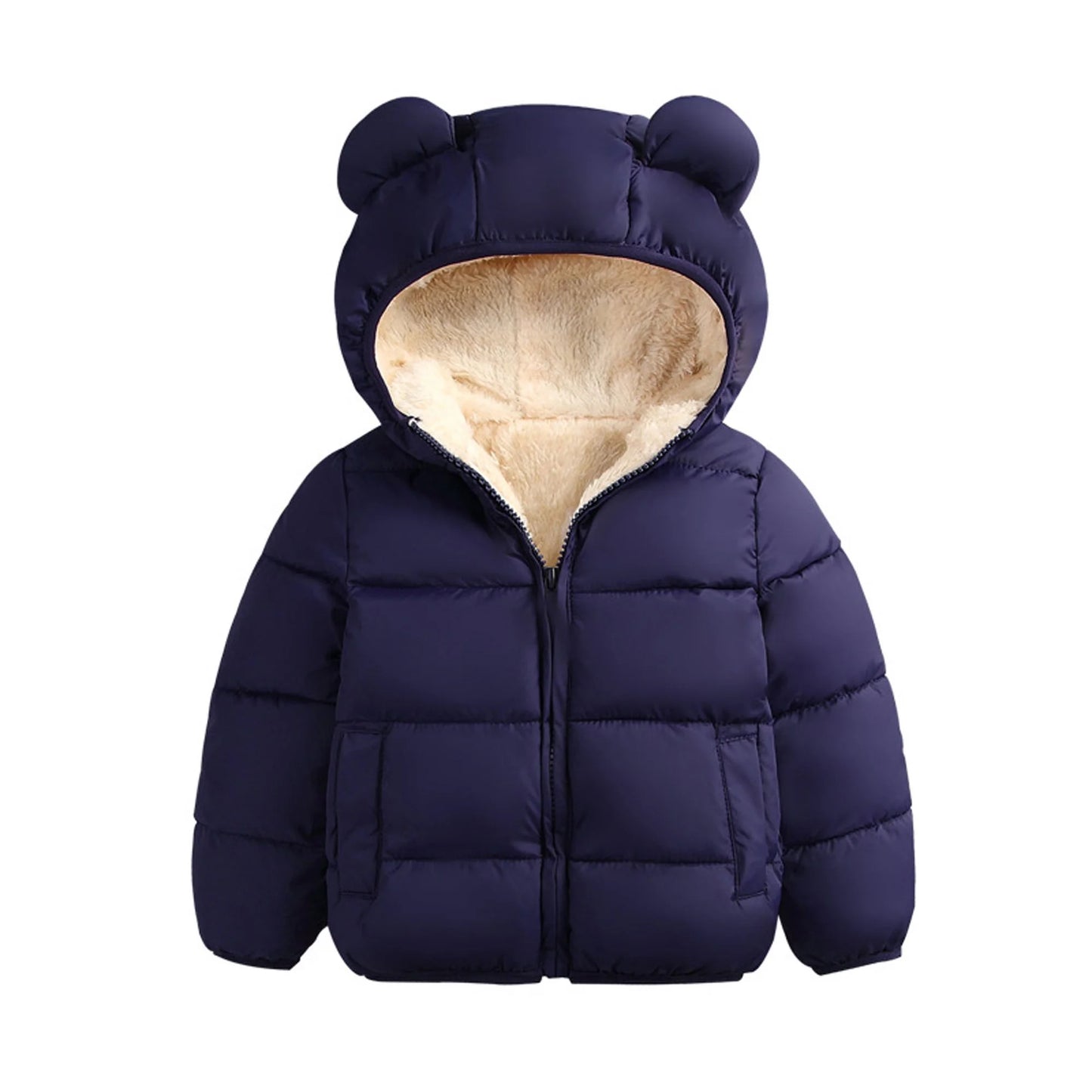Bear Hooded Coat Winter Thick Jacket Winter Outwear  Clothing Sets 3M-6Y
