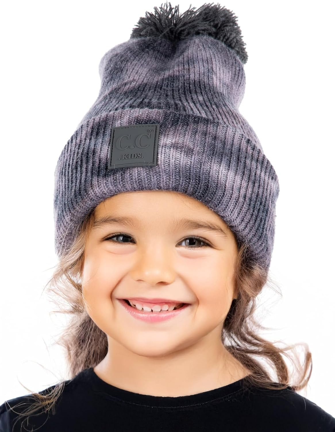Cozy Toddler Cable Knit Pom Beanie - Warm Winter Hat for Kids