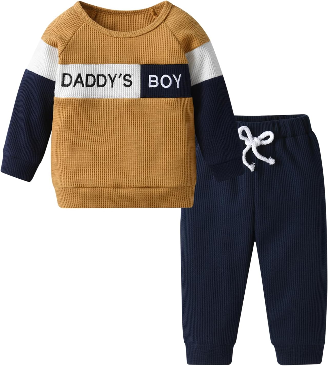 Toddler Infant Baby Boy Clothes Long Sleeve Letter Print Sweatshirt Tops + Pants 2PCS Outfit Set