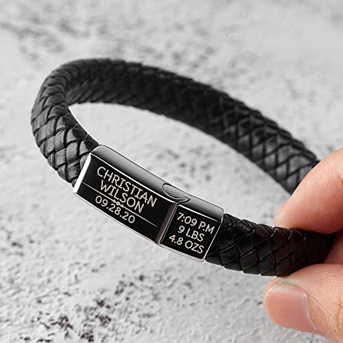 Perfect Personalized Dads Cuff Bracelet