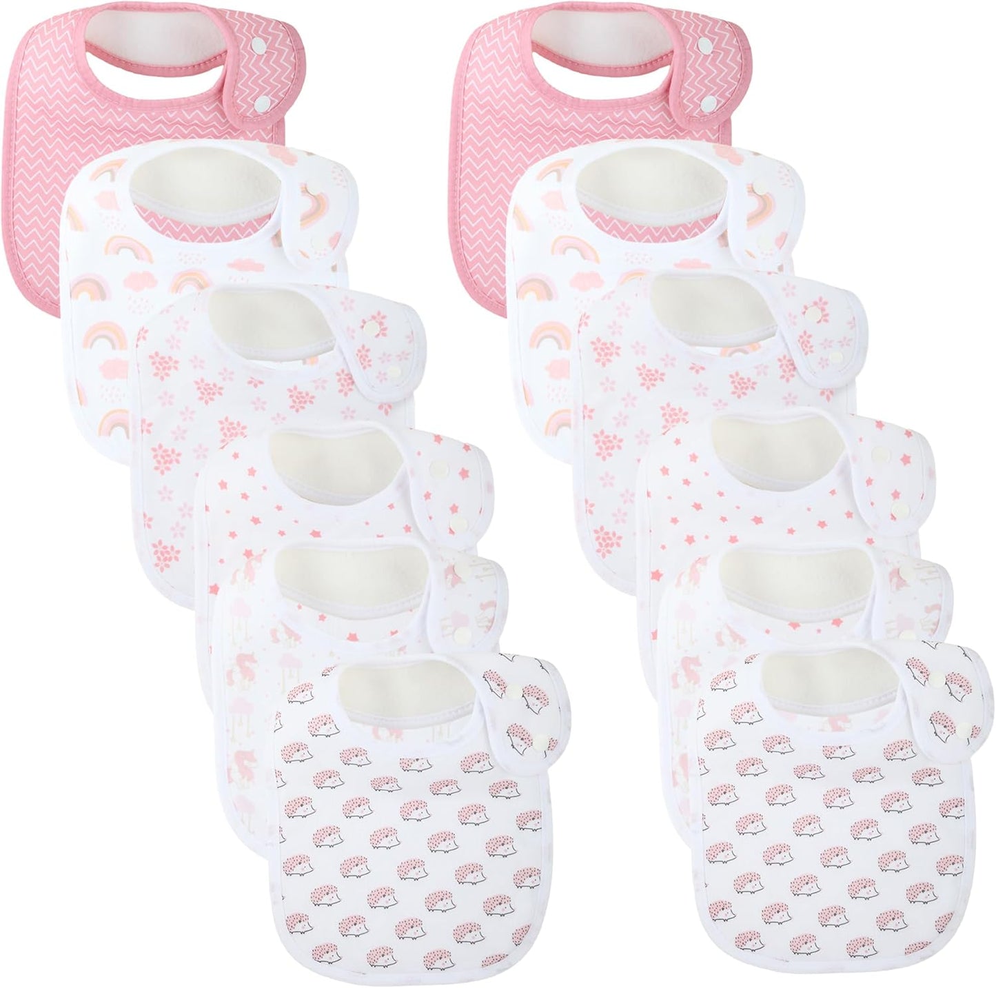 Baby Bibs Soft and Absorbent Organic Cotton Bandana Drool Bibs Set for Boys Girls Newborn 0-36 Months