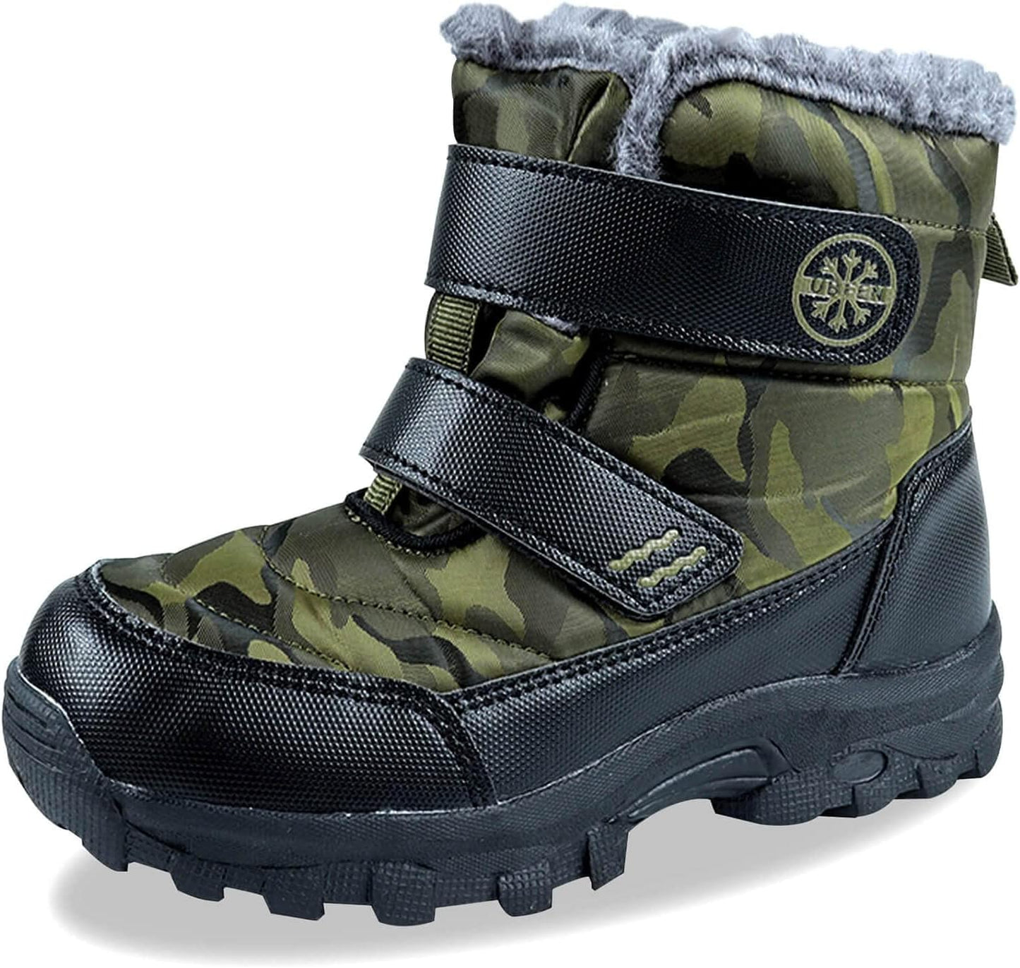 Kids Snow Boots Boys Winter Warm Waterproof Outdoor Slip Resistant Cold Weather Shoes (Toddler/Little Kid/Big Kid)