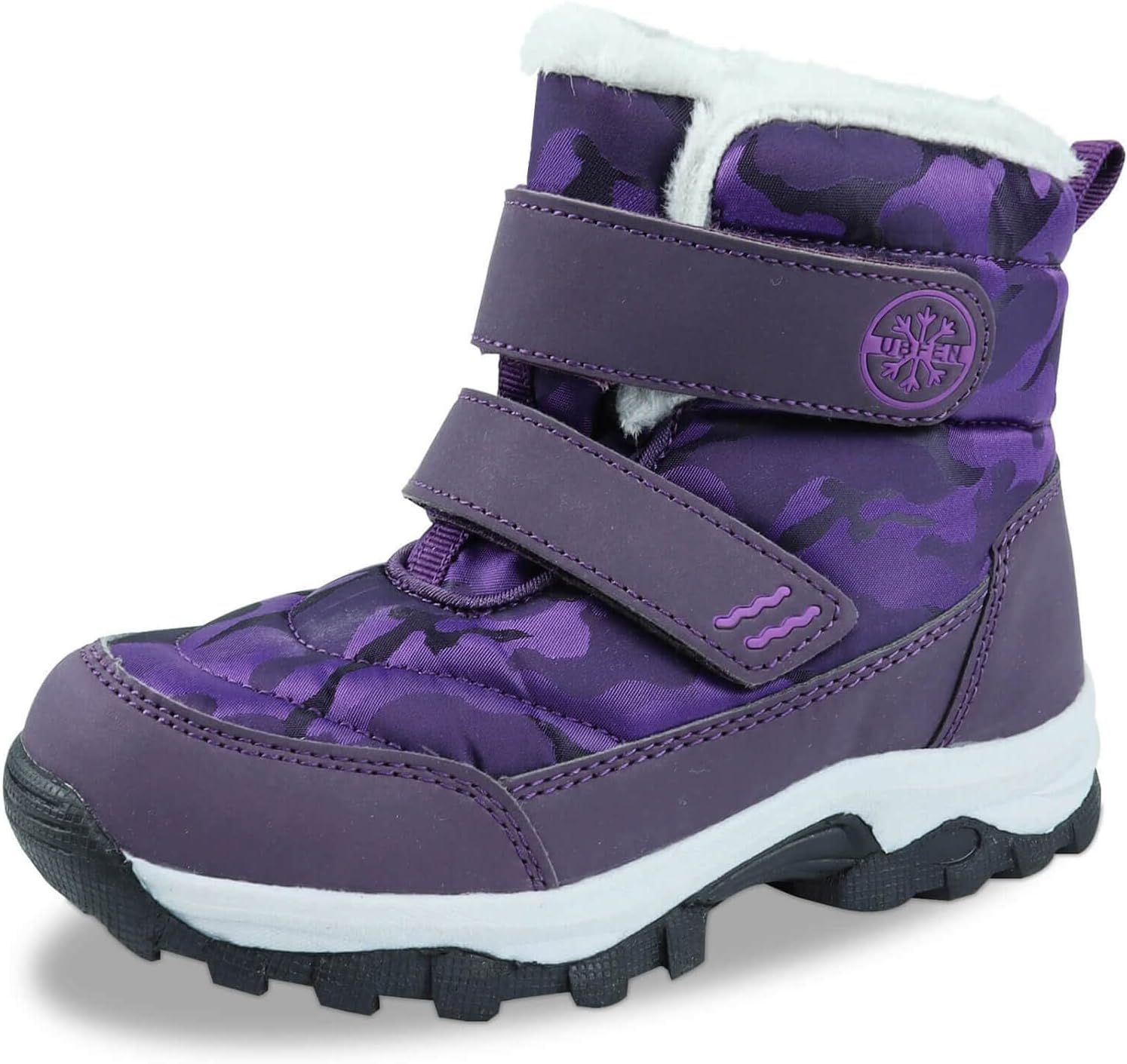 Kids Snow Boots Boys Winter Warm Waterproof Outdoor Slip Resistant Cold Weather Shoes (Toddler/Little Kid/Big Kid)