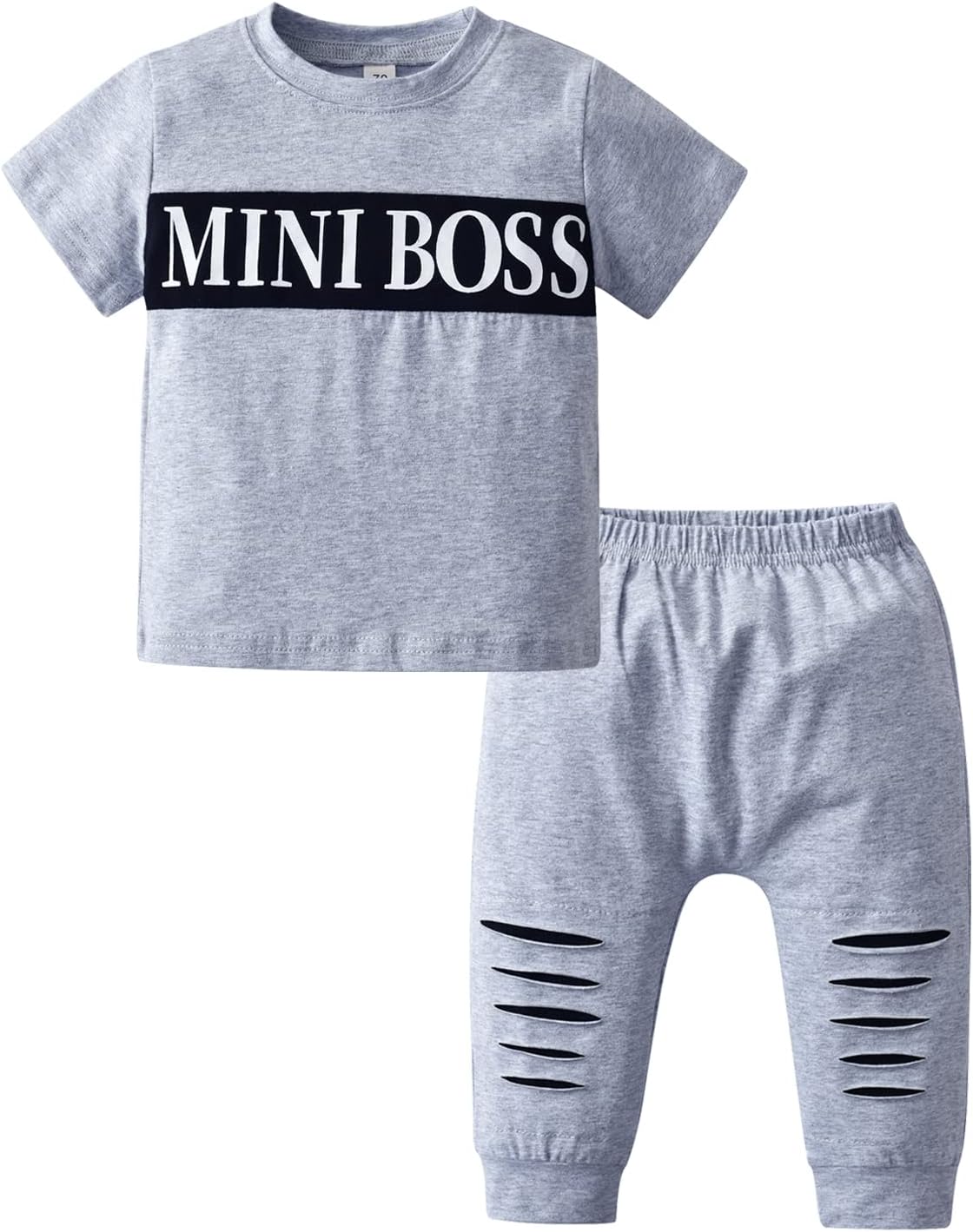 Toddler Infant Baby Boy Clothes Long Sleeve Letter Print Sweatshirt Tops + Pants 2PCS Outfit Set